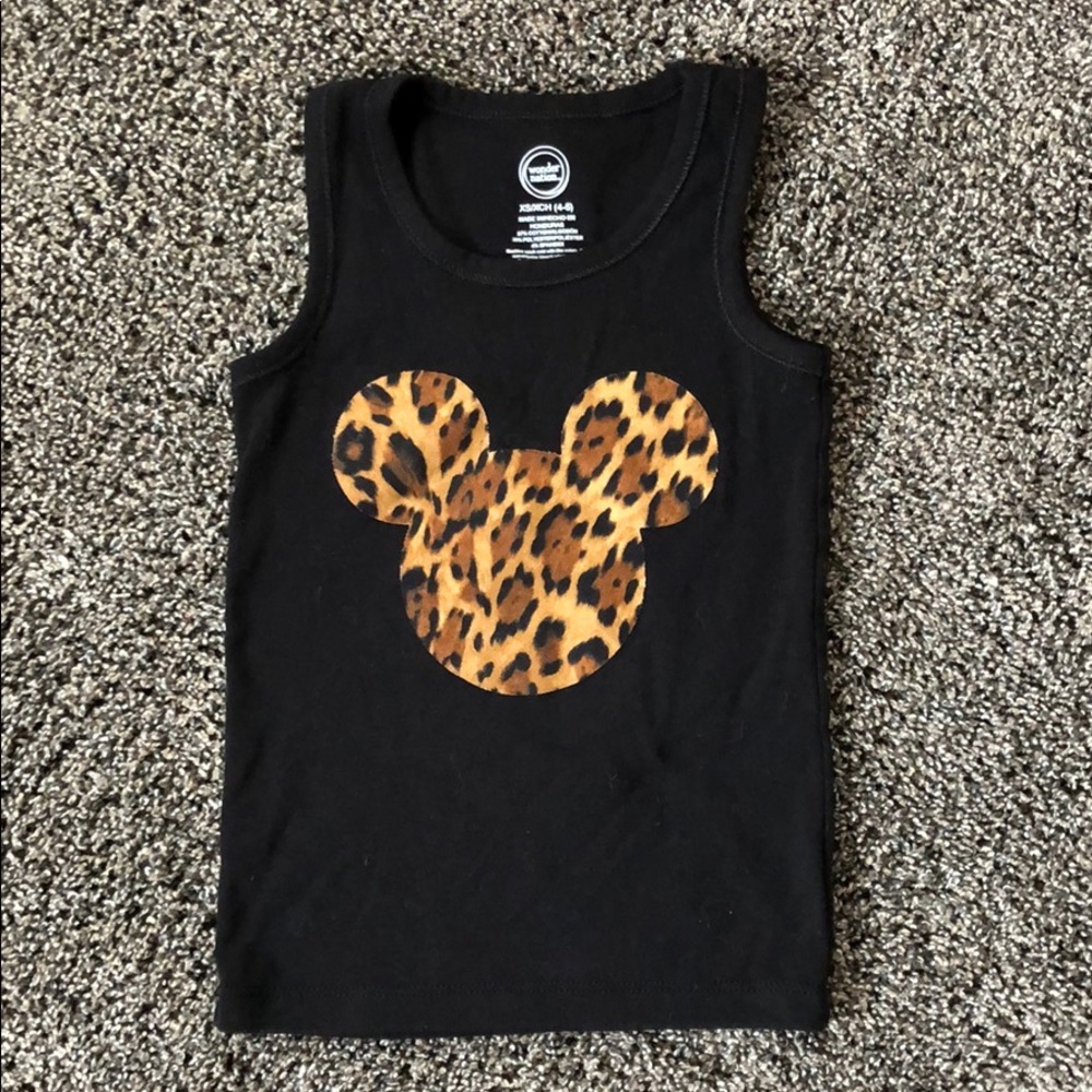 Leopard Mickey Ears tank. Size xs (4-5)